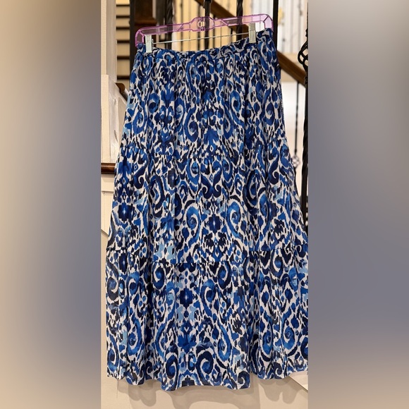 Tacera Dresses & Skirts - Tacera Blue Patterned Skirt
